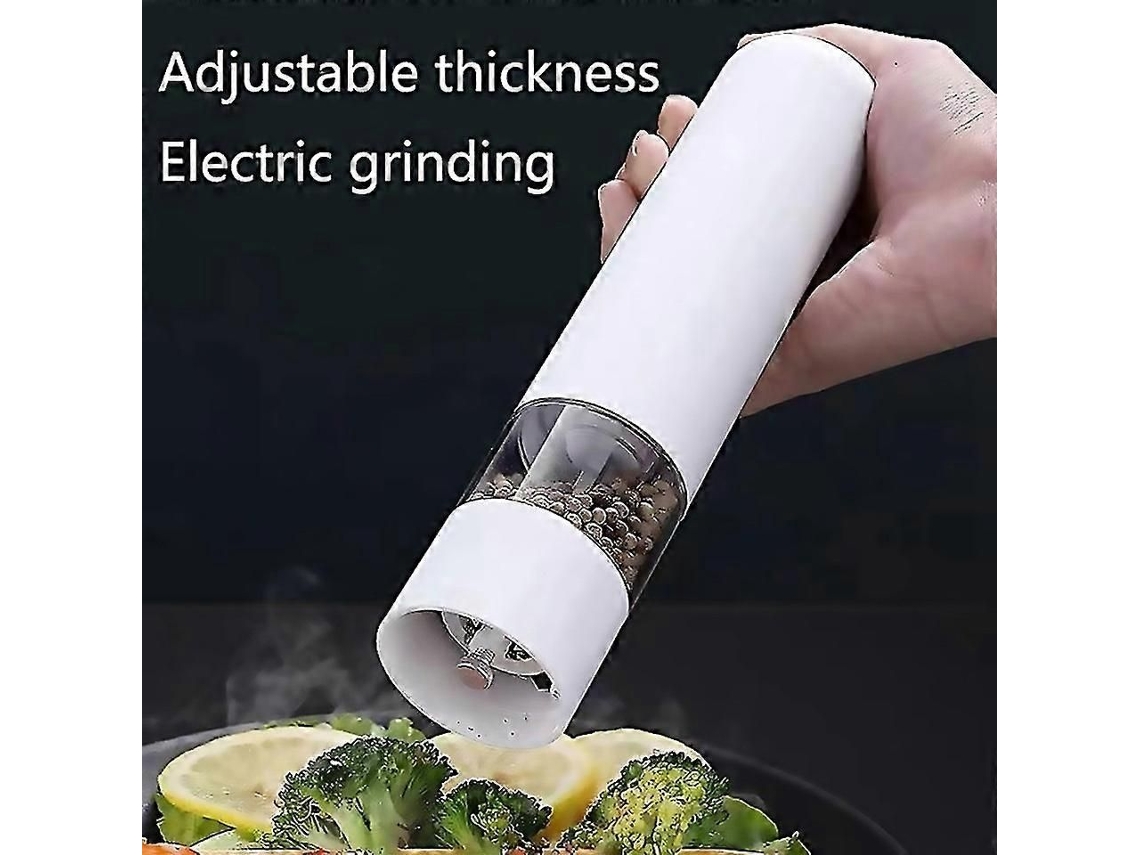 Moedor Elétrico de Sal e Pimenta para Especiarias Farinha, Branco GOKOCO