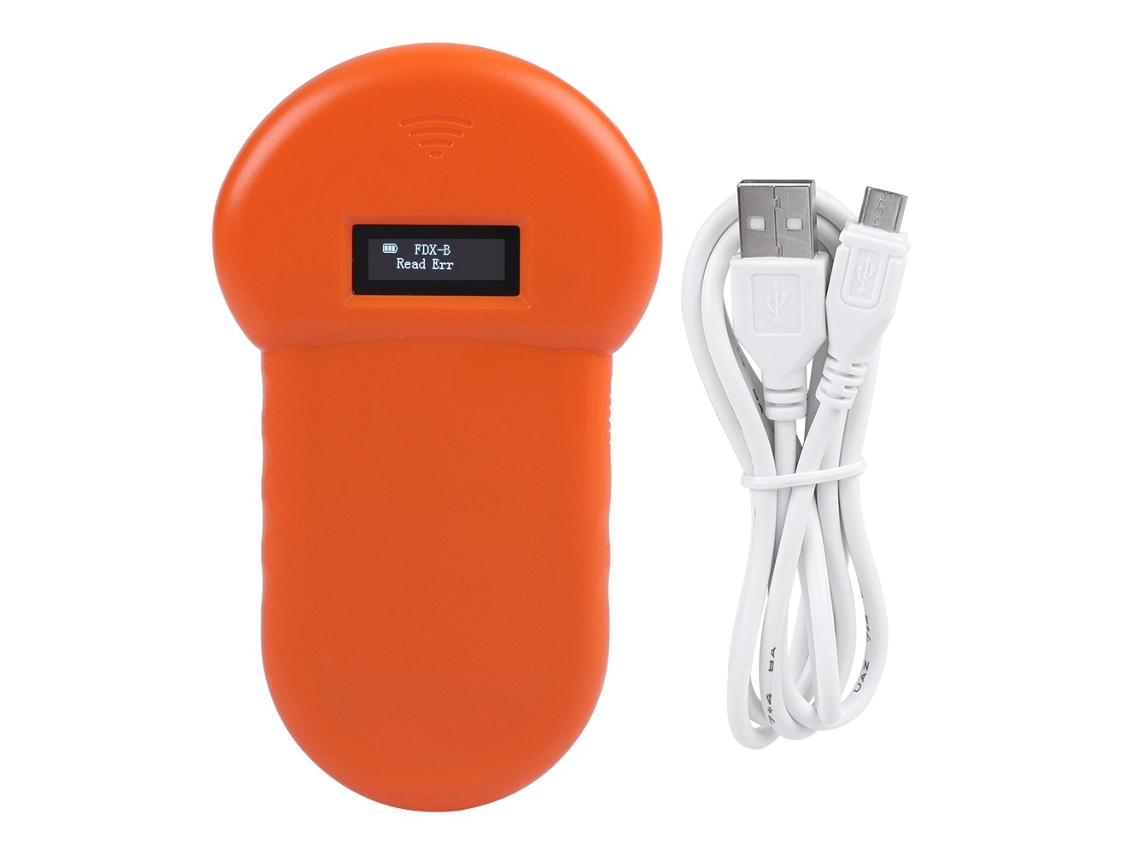 Leitor De Microchips Animais Rfid (com Display De Lcd E Bateria Embutida)