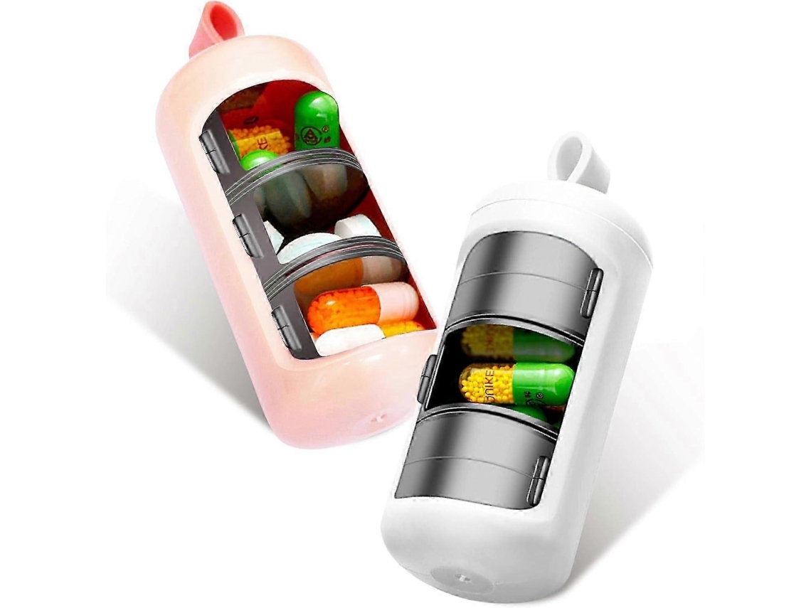 Porta Comprimidos De Viagem Com 3 Compartimentos Para Suplementos. Nostalgia88