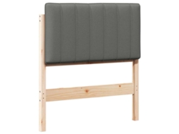 Cabeceira Estofada Marrom e Cinza Claro 75 cm MAISON EXCLUSIVE