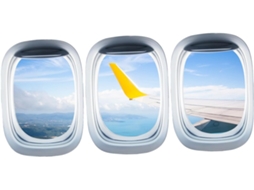 Adesivo De Parede Falso Com 3 Folhas, Imitação De Janela De Avião. Decoração De Parede Com Janela De Gokoco