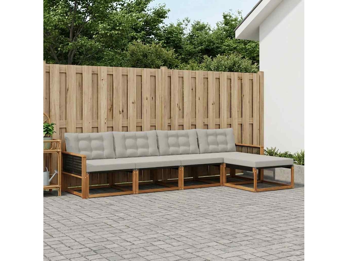 Vidaxl Conjunto De Sofás Para Exterior 5 Unid.