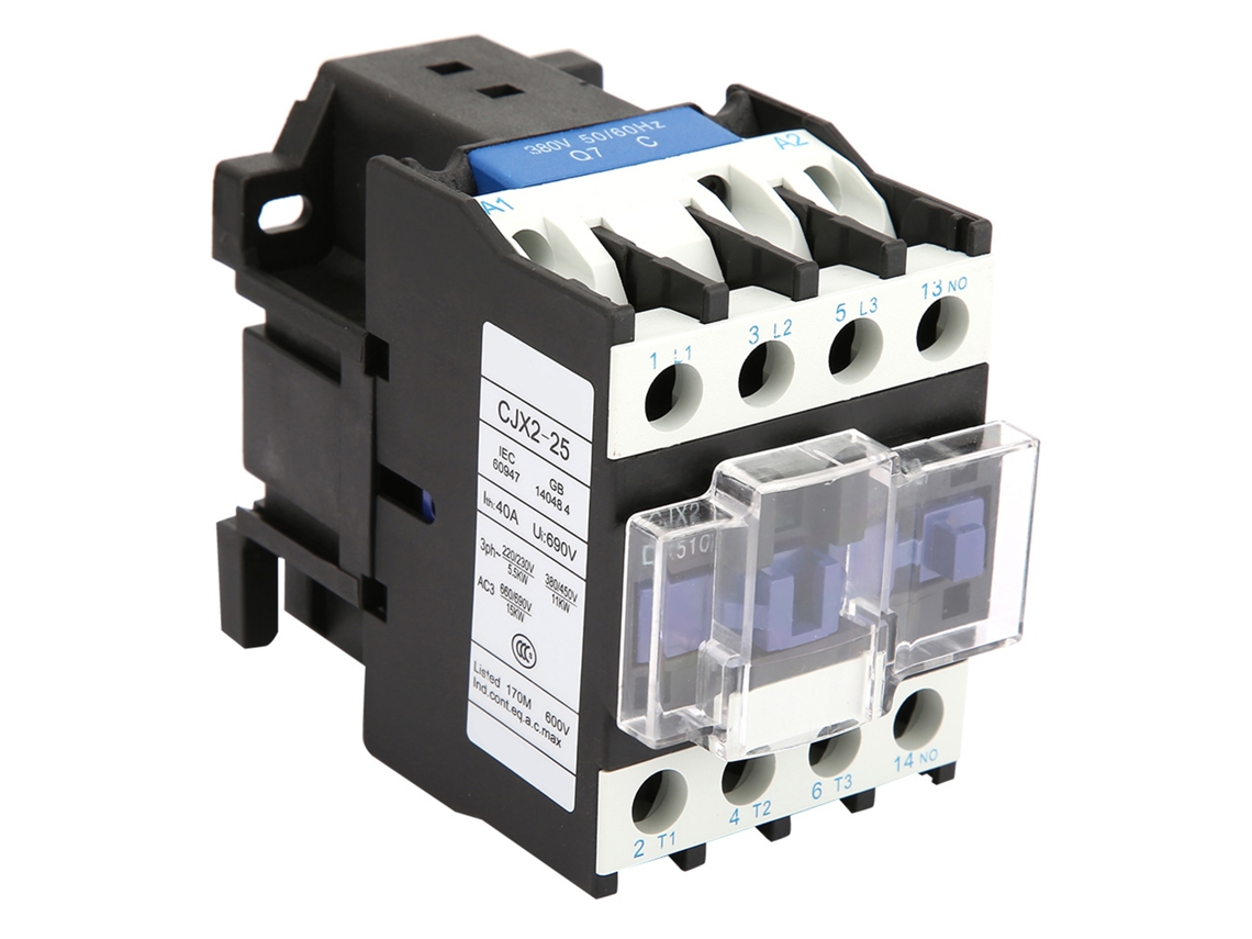 Cjx2‑25 Contator de Montagem em Rail Contator Elétrico Industrial (380vca)