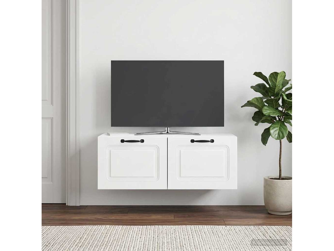 Vidaxl Gabinete de Tv de Parede Branco Brilhante 78,5 X 41 X 30 Cm
