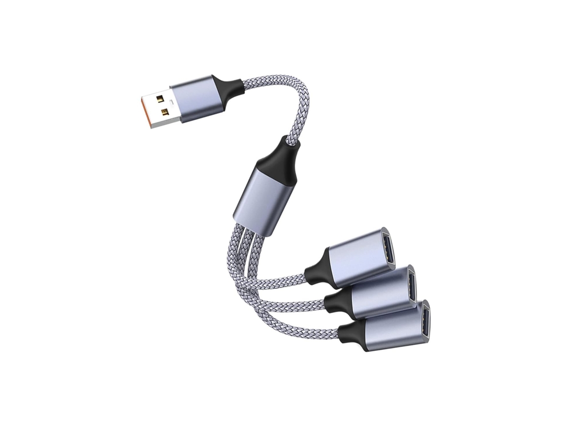 Cabo Divisor Usb Em Y, Conversores Macho Para 3 2.0, Adaptador