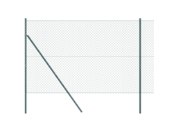 Conjunto 1 Poste De Cerca Vidaxl Verde Aço (10 X 1,6 M)