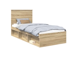 Estrutura da Cama Sonoma 90x190 cm Madeira de Pinheiro Sólida MAISON EXCLUSIVE