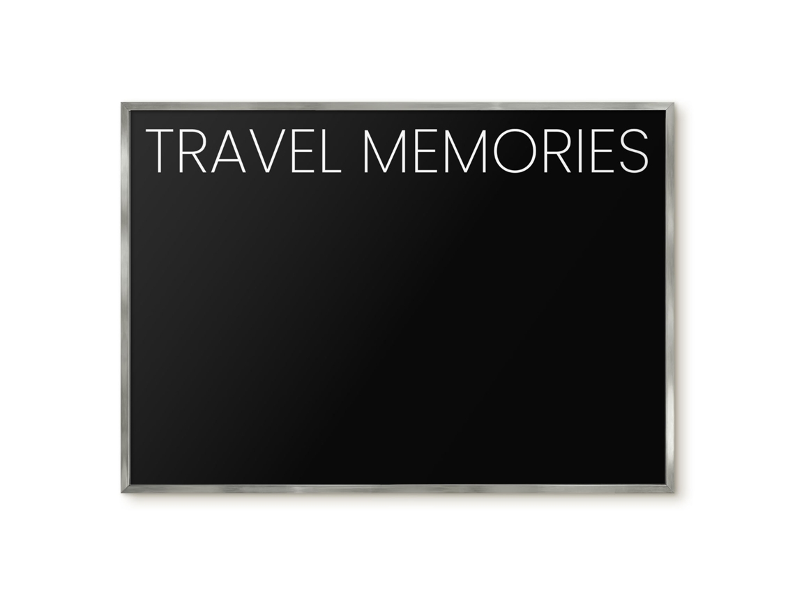 Quadro de parede magnético Memórias de viagem para o escritório Espelharte (100x70 cm)