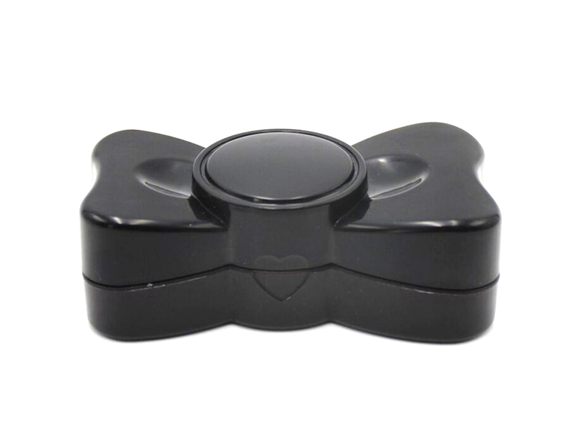 Pente De Massagem Para Cabelo E Couro Cabeludo De Plástico Com Laço Redondo Anti-estático Preto