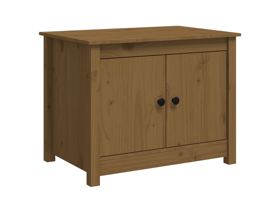 Mesa de Centro 71x49x55 Cm Pinho Maciço Castanho Mel MAISON EXCLUSIVE