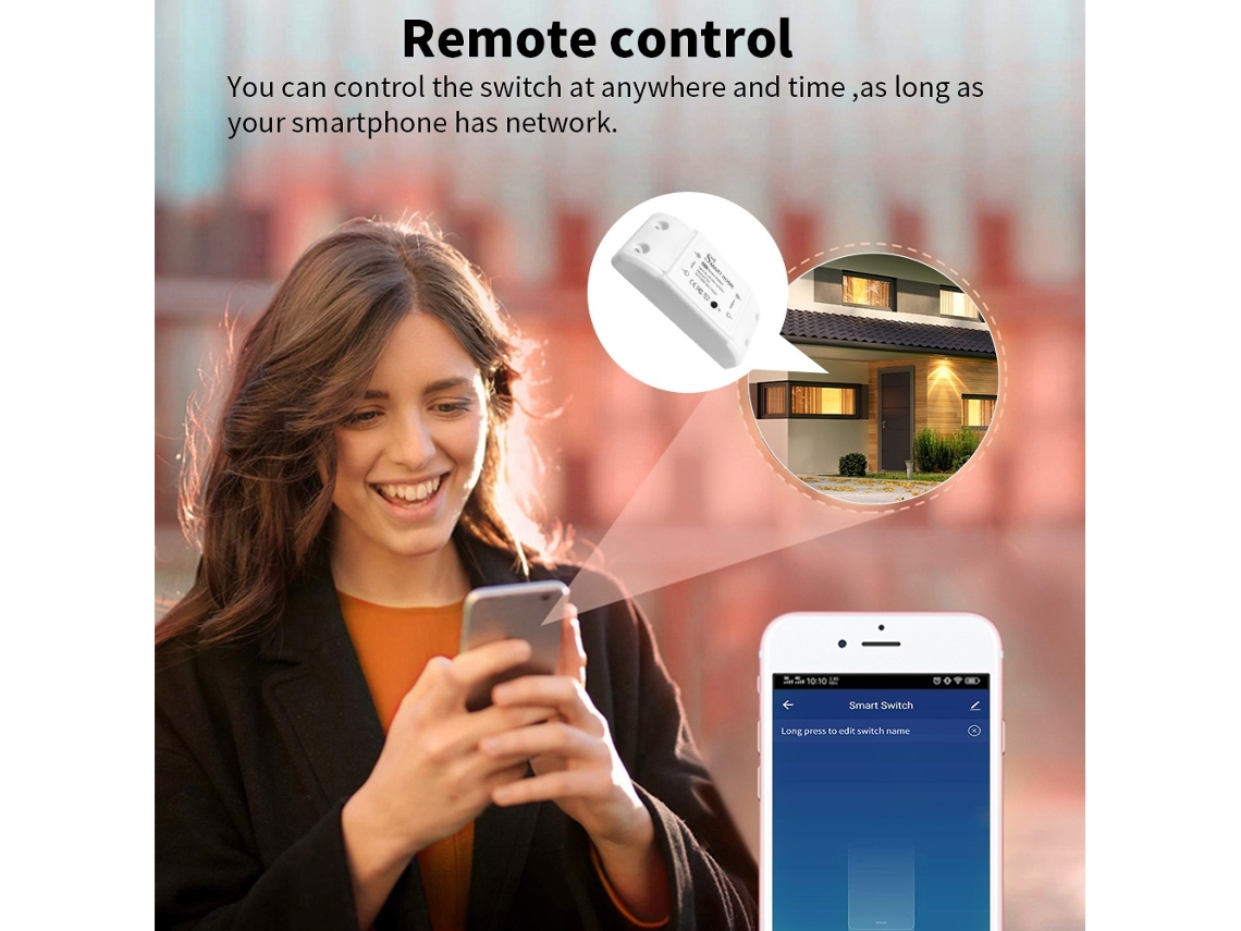 Interruptor Wifi Inteligente Com Controle Remoto Rf