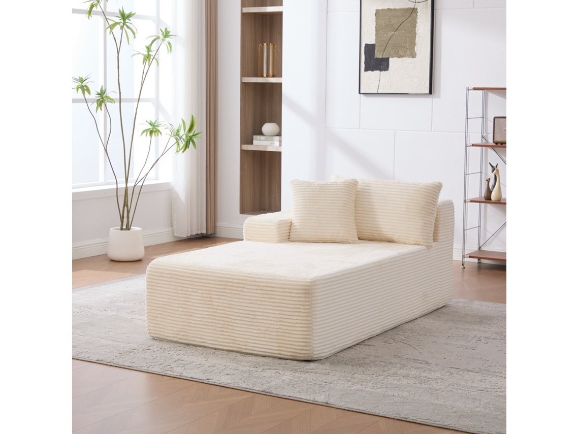 Bege: Sofá Modular Chenille 30d, Antiderrapante, Para Sala