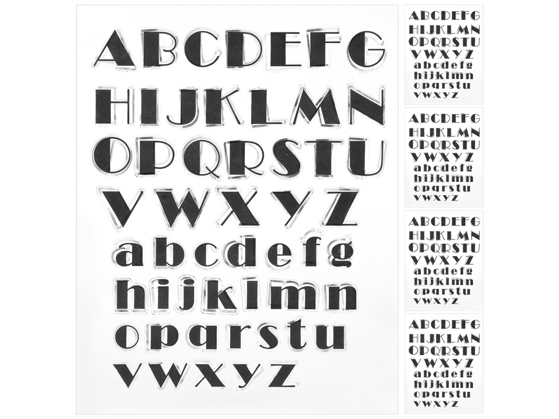 5 Peças De Selos Transparentes Tpr Letras Do Alfabeto Inglês Para Diário Scrapbooking Ferramentas Diy T1766