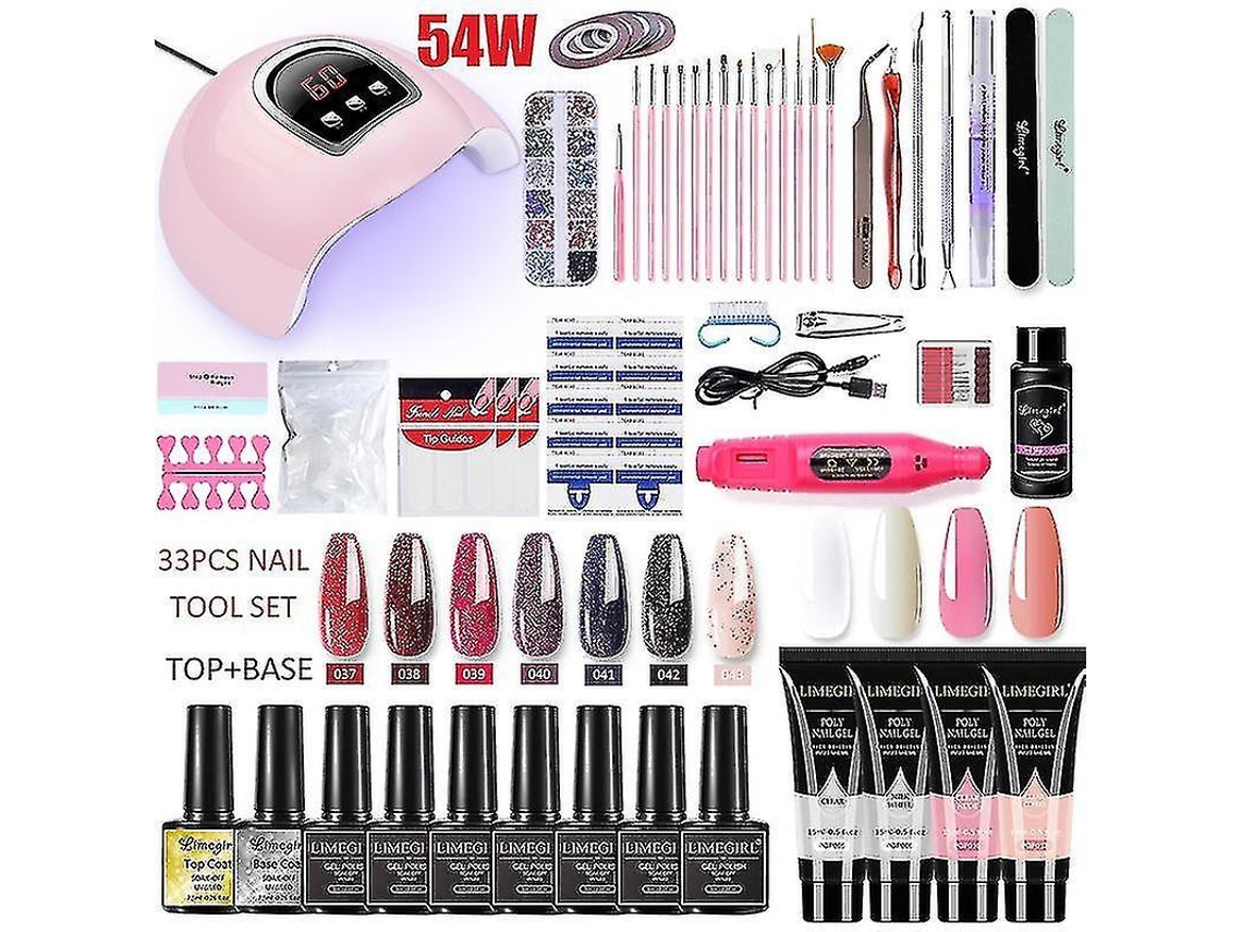 Conjunto De Manicure Com Lâmpada Led De 120w/54w E Broca Para Unhas Ly Ebike