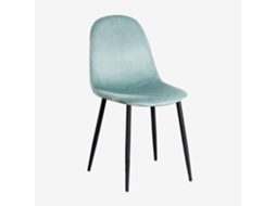 Sklum Pack De 4 Cadeiras De Jantar Glamm Poliéster     Preto                  Velluto Verde Abeto                               Veludo