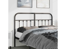 Vidaxl Cabeceira De Substituição 150 Cm Metal Preto