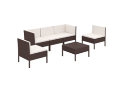 Garden Lounge Set, Garden Lounge Sets Vidaxl Marrom Rattan / Vime (n/a)