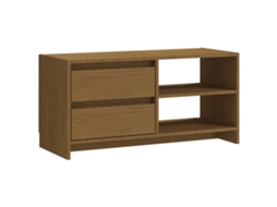 Tv Móvel 80x31x39 Cm Pinho Maciço Castanho Mel MAISON EXCLUSIVE