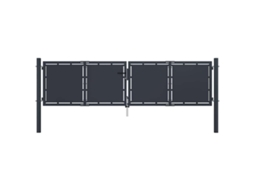 Vidaxl Portão De Jardim Em Aço 300x100 Cm Antracite