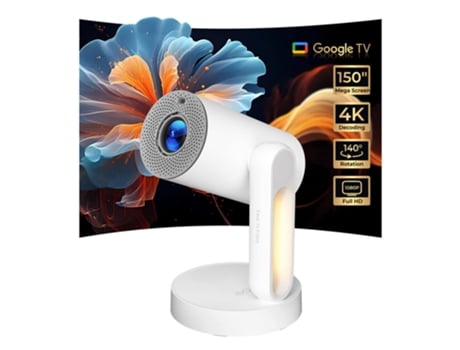 Projetor Etoe Starfish Plus Google Tv 1080p 300 Ansi 4k Decodificação Widevine L1 Touch Night Light Correção Keystone Automática Foco Automático