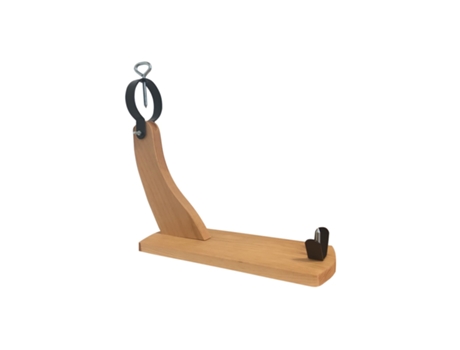 Tradineur - Soporte Jamonero De Madera Góndola 40 X 41 X 15.5 Cm. Soporte Para Pata Y Paleta De Jamón Serrano E Ibérico Con Agarres De Metal