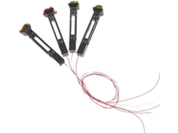 Conjunto De 4 Mini Postes De Iluminação De Jardim Pretos Para Decoração Externa, Modelos Em Abs.