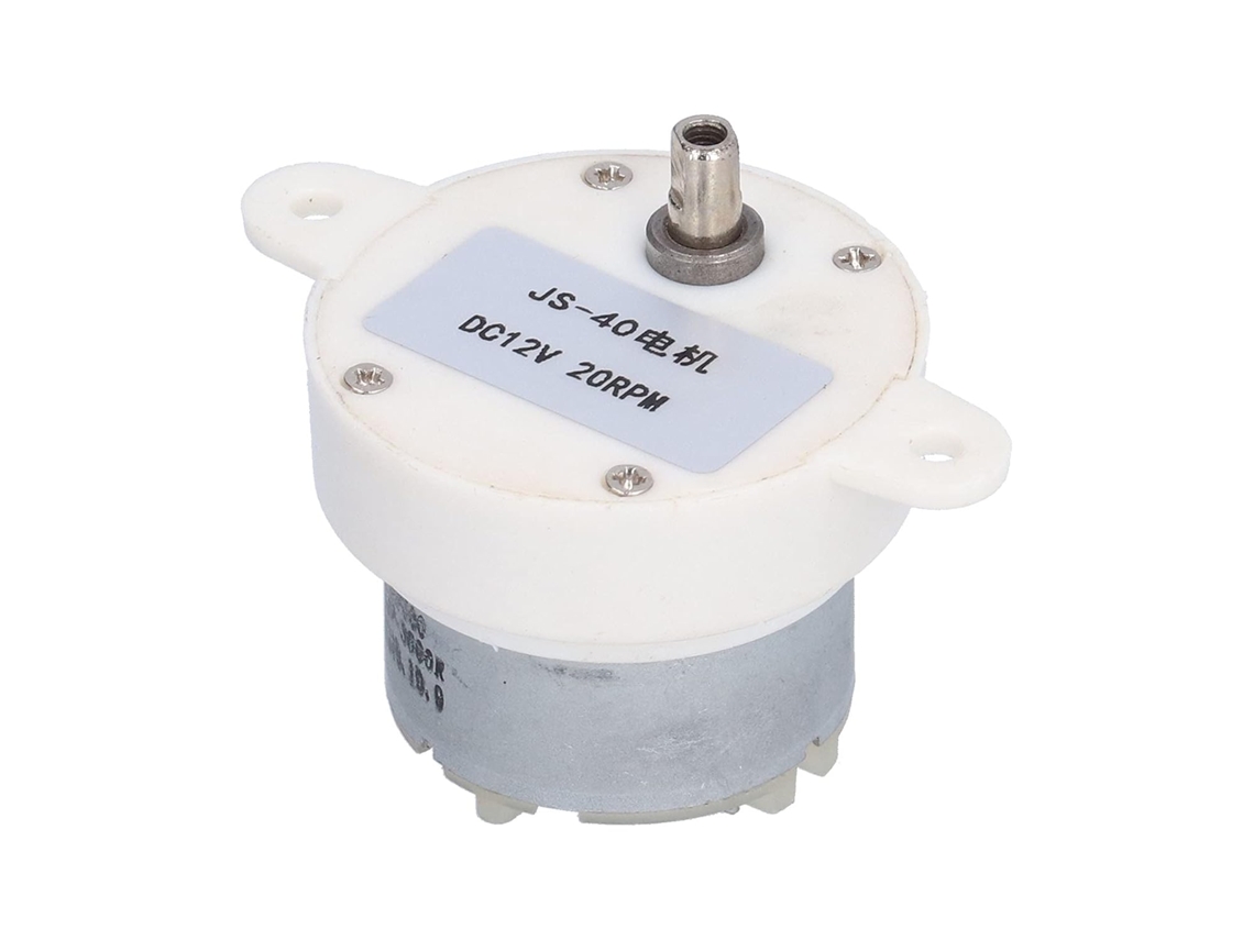 Motorredutor De 12v Dc Js-40 Com Redutor De Velocidade De Plástico, 20 Rpm, Com Alto Torque