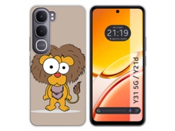 Capa Tumundosmartphone De Silicone Para Vivo Y31 5g / Y21d Com Estampa De Leão Desenho Animado