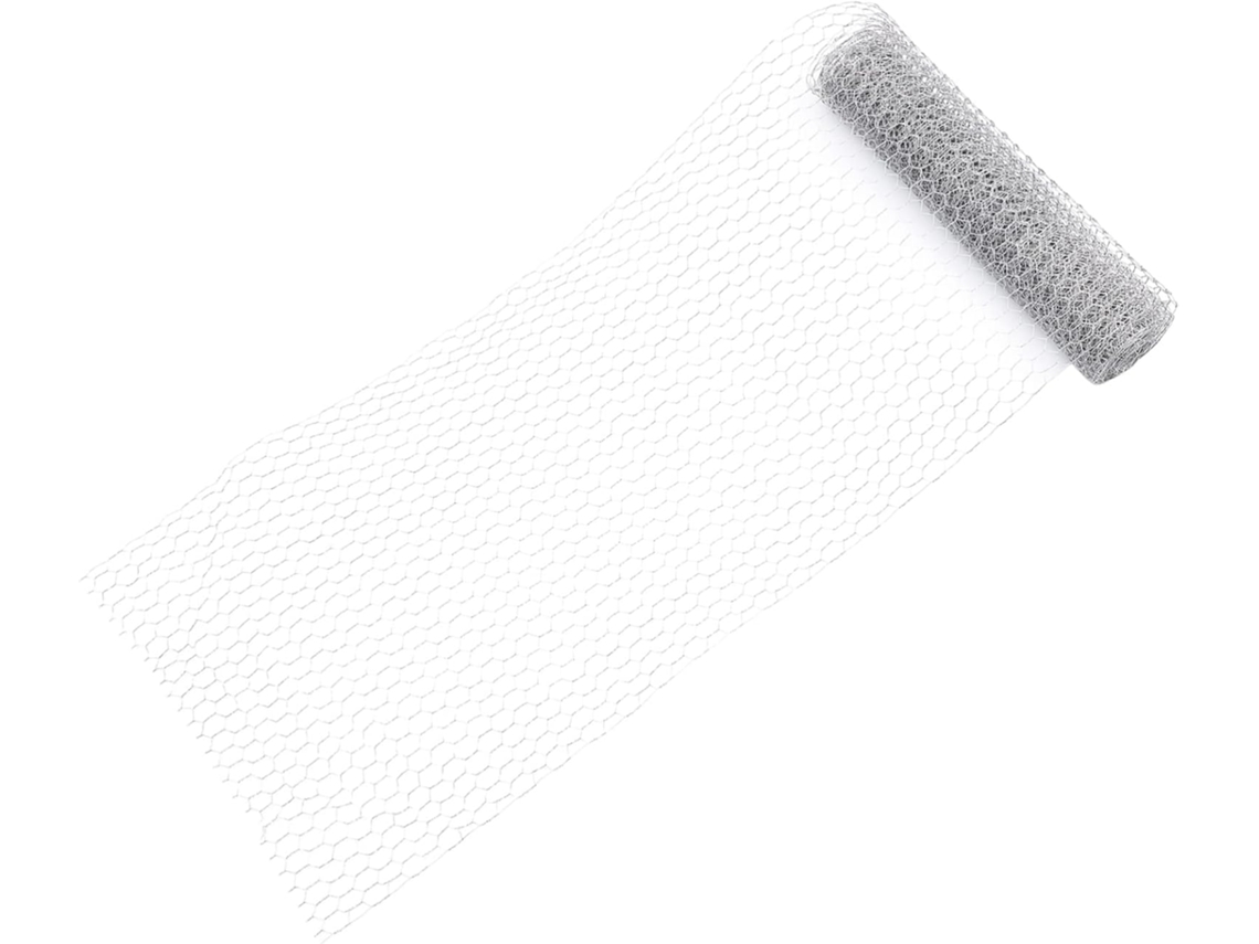 Arame Hexagonal Galvanizado Prateado Para Aves, Rede Leve