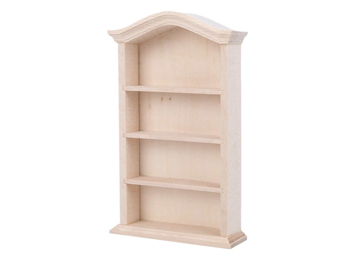 Estante De Madeira Para Casa De Boneca 1:12 Modelo Diy Para Bonecas