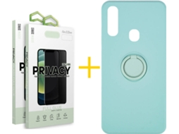 Capa + 2 Películas para Samsung Galaxy A20e SKYHE Verde Água