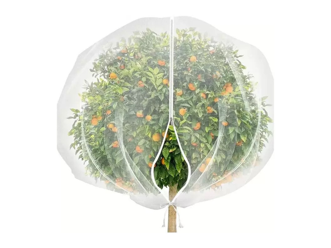 Rede De Proteção Contra Insetos Para Árvores Frutíferas (1,2 × 1,8 M) – Com Zíper – Rede Protetora Para Plantas De Jardim