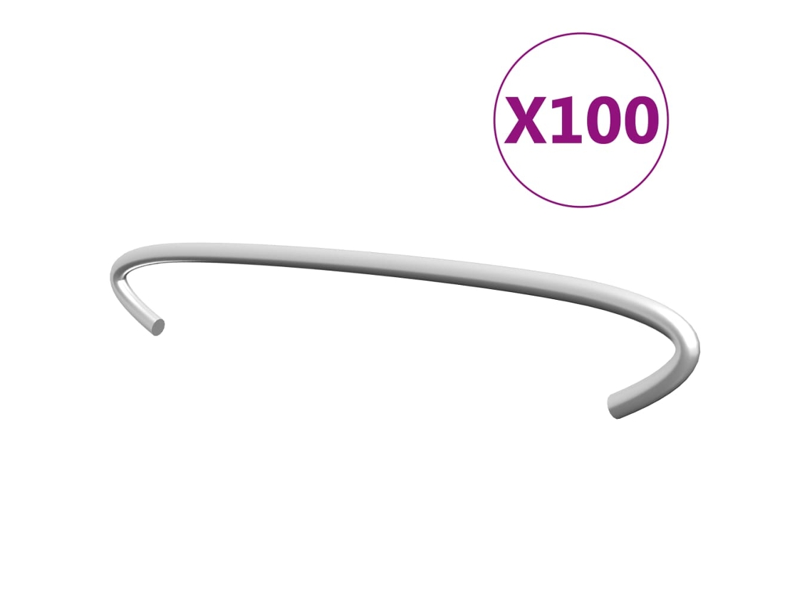 Vidaxl Ganchos Para Gabiões 100 Pcs Aço Galvanizado 15 Cm