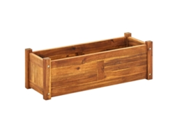 Vaso para plantas VIDAXL Marrom Madeira (76x27,6x25 cm)