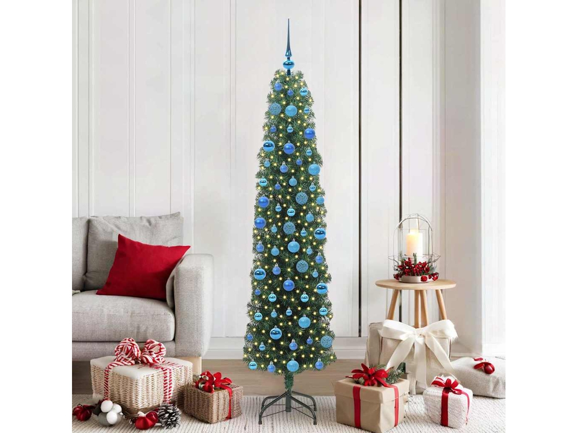 Vidaxl Árvore De Natal Artificial Verde 180 Cm Pvc E Aço E Plástico