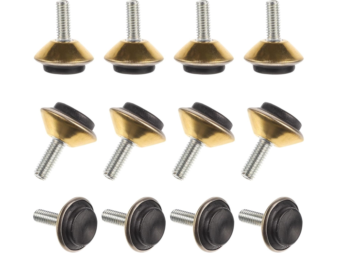 Conjunto De 12 Niveladores Ajustáveis Móveis, Antiderrapantes, Em Ferro E Pvc, Pés De Móveis Práticos E Fáceis