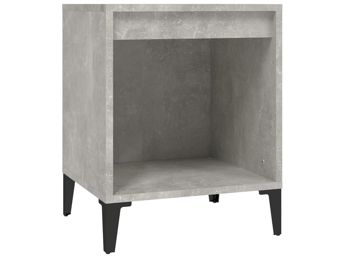 Bedside Cabinet, Bedside Cabinets Vidaxl Cinzeto Madeira Processada (n/a)