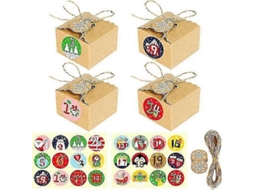 Caixas De Calendário Do Advento Diy 2022 Contagem Regressiva Para O Natal Das Crianças 24 Dias Calendário Do Advento Vazio Presente Hengjian