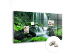 Quadro Magnético De Parede Cachoeira No Musgo Para O Escritório Espelharte (120x60 Cm)