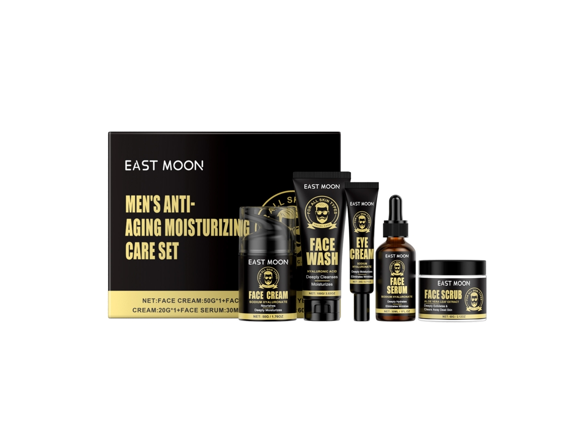 Kit de Cuidados Faciais para Homens LAXISCREED Completo e Eficiente para Pele Saudável