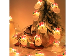 Luzes de Natal com boneco de neve e papai Noel LED branco quente MARCA