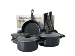 Conjunto De Utensílios De Cozinha 13 Peças, Panelas, Frigideiras E Acessórios