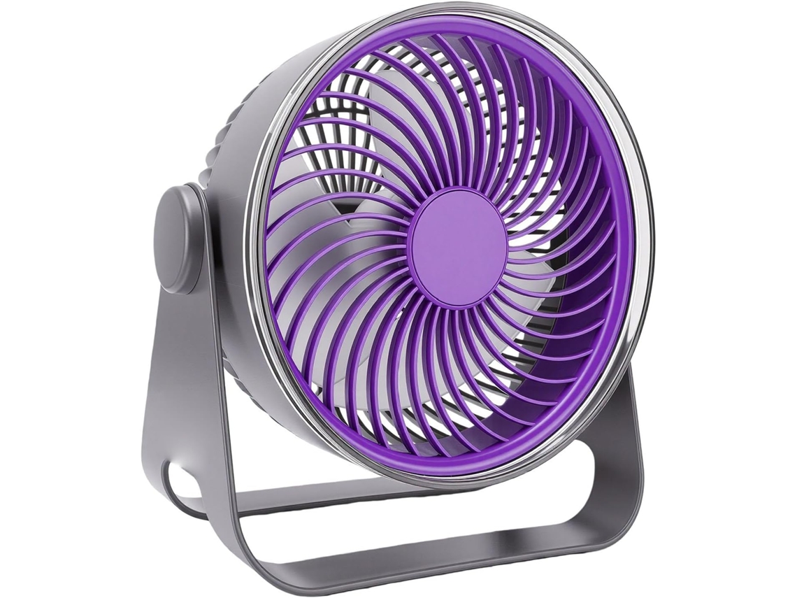 Ventilador De Ar Condicionado Com 3 Velocidades, Luz Led Colorida E