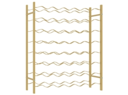 Garrafeira VIDAXL Ouro Metal (65x30x80 cm)