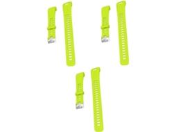 Conjunto De 3 Pulseiras Universais De Silicone Verde Para Relógio, Confortáveis E Com Sistema De Liberação Rápida.