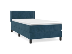 Box Spring Bed, Box Spring Beds Vidaxl Azul Veludo (100 X 200 Cm)