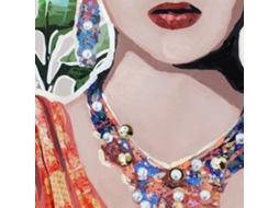 Árvore de Vida Pendente e Pintura Romântica 80X3X60Cm Verde