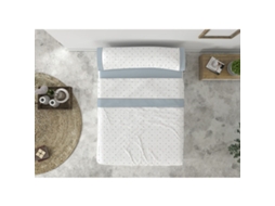 Conjunto de Lençóis TEJIDOS REINA TOPOS (Branco - Queen)