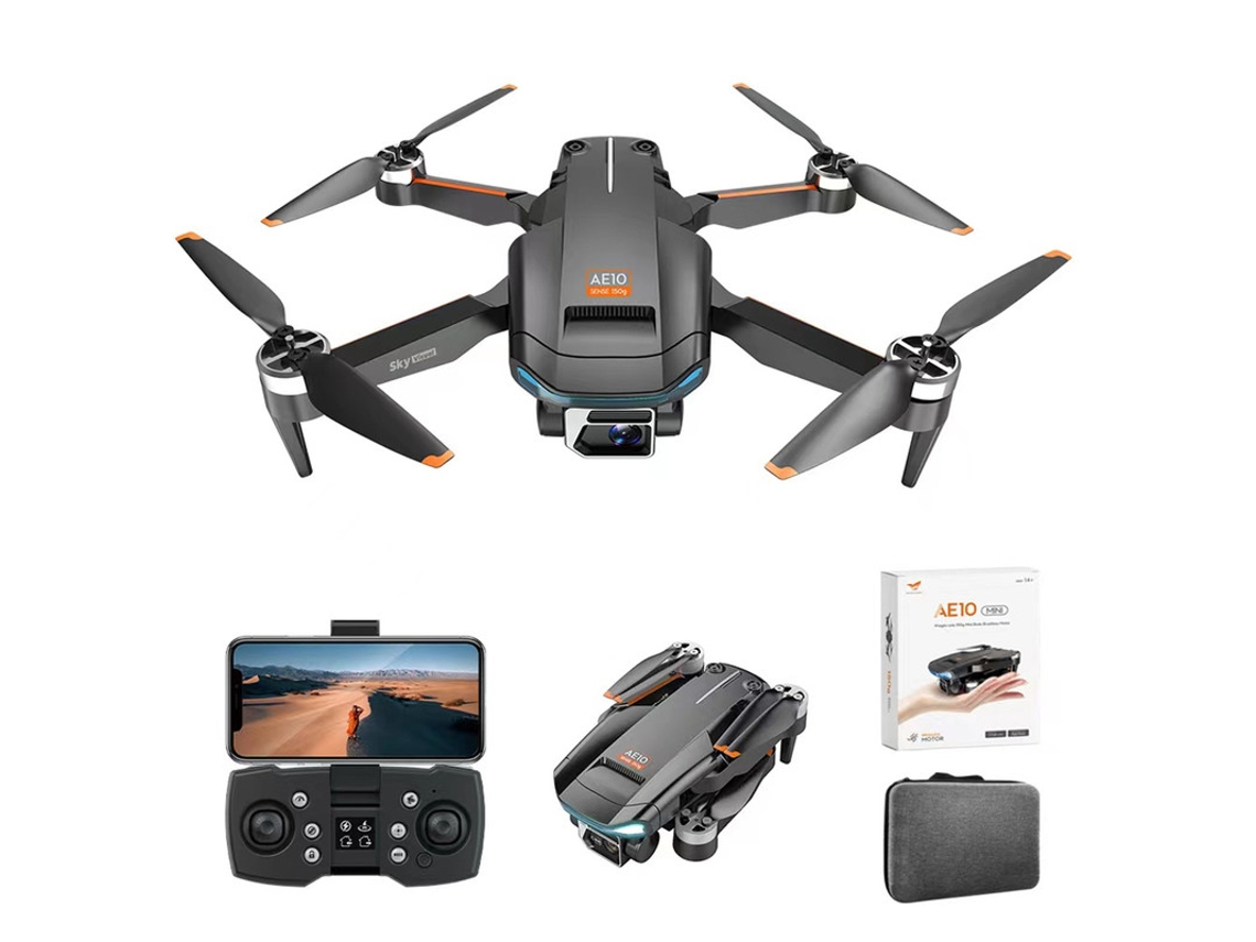 Mini Drone De Controle Remoto Ae10 Bestvite (1080p Duração Da Bateria 25 Min Preto)