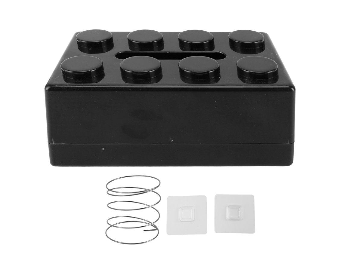 Porta papéis Decorativo com Mola Capacidade Ampla em Ferro para Papel Facial Preto S/MARCA